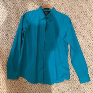 Button-Up Blouse | Jones NewYork - Signature Petite | Size: PP | Aqua